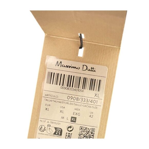 Massimo Dutti Mens 100 Cashmere Sweater XL Blue Long Sleeve 0908/333 NWT - Picture 8 of 11